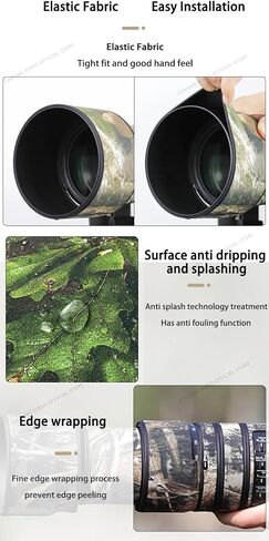 مطاردة الطيور الممولة معطف العدسة المقاومة للماء ل Fujifilm GF 500mm F5.6 R LM OIS WR غطاء واقٍ مقاوم للأقامان (تمويه أوراق الذبل ، مع 1.4X TC) in Kuwait
