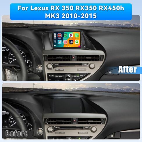 Roinvou 4+64g Car Radio for Lexus RX 350 RX350 RX450H MK3 2010 2011 2012 2013 2014 ، 9 " in Saudi Arabia