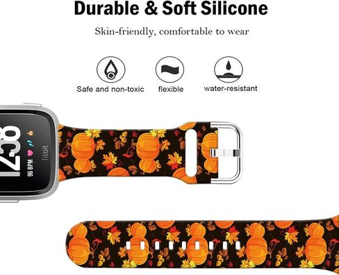 Cartoon Frontier Watch Bands Compatible with Fitbit Versa 2/Versa,Pattern Printed Soft Silicone Strap Compatible Fitbit Versa Lite/SE Suitable for Various 23mm Watch Straps for Women Men Teens. in Kuwait