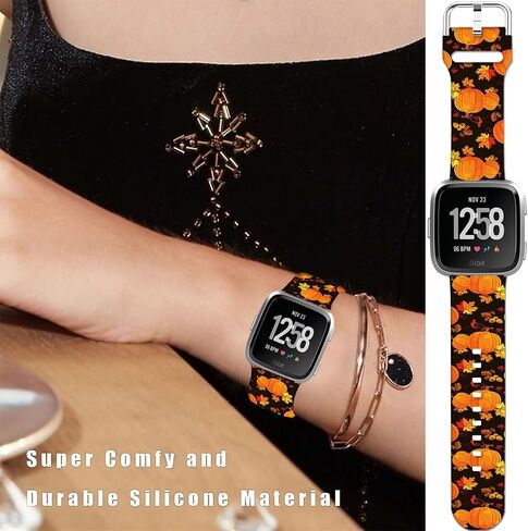 Cartoon Frontier Watch Bands Compatible with Fitbit Versa 2/Versa,Pattern Printed Soft Silicone Strap Compatible Fitbit Versa Lite/SE Suitable for Various 23mm Watch Straps for Women Men Teens. in Kuwait