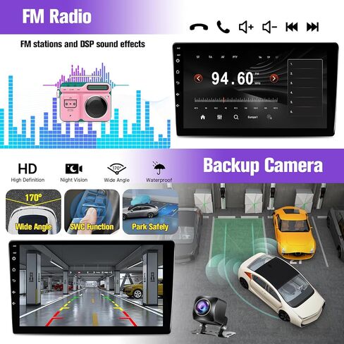 Radio Android Car Radio Toyota Corolla 2009 2010 2012 2013 ، شاشة لمس IPS 9 بوصة لاستريو Corolla مع رابط Carplay Android اللاسلكي ، ودعم Bluetooth/SWC/FM/MIC/Mirror رابط in Kuwait