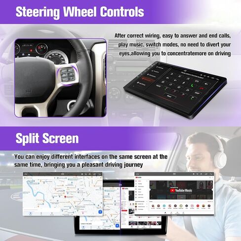 Radio Android Car Radio Toyota Corolla 2009 2010 2012 2013 ، شاشة لمس IPS 9 بوصة لاستريو Corolla مع رابط Carplay Android اللاسلكي ، ودعم Bluetooth/SWC/FM/MIC/Mirror رابط in Kuwait