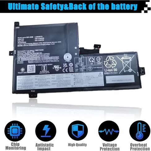 L22M3P72 SB11H56256 بطارية الكمبيوتر المحمول لـ Lenovo 100W 300W 500W Gen 4 2023 Series 5B11H56355 L22M3P71 SB11H56253 5B11H56352 L22D3P71 SB11H56255 5B11H56354 L22C30 5B11H56353 47WH 4080MAH in Saudi Arabia