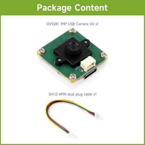 ودعم Waveshare OV9281 1MP MONO USB (A) ، تسجيل معدل إطارات مرتفع 120 إطارًا في الثانية ، مصراع عالمي للتصوير أوضح in Saudi Arabia