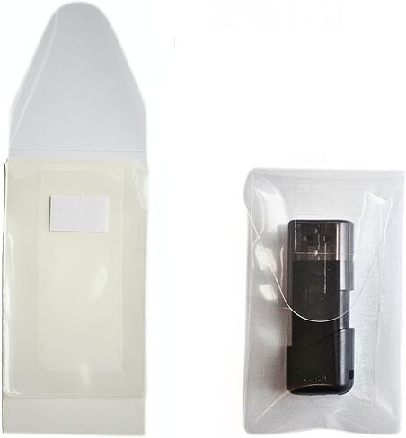 USB Flash Drive Pocket – Self-Adhesive - Resealable Flap - Open Short - BIS10108 (24-Pack), Clear in Saudi Arabia