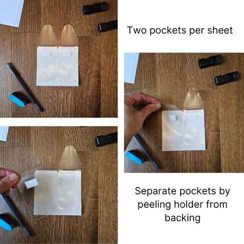 USB Flash Drive Pocket – Self-Adhesive - Resealable Flap - Open Short - BIS10108 (24-Pack), Clear in Saudi Arabia