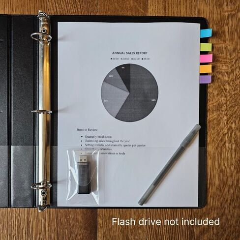 USB Flash Drive Pocket – Self-Adhesive - Resealable Flap - Open Short - BIS10108 (24-Pack), Clear in Saudi Arabia