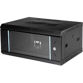 4U Wall Mount Server Cabinet, Network Rack Enclosure Server Organizer with Glass Locking Door for IT Equipment, 23.62" x 17.72" x 9.45", 110.23lbs Load Capacity in Saudi Arabia