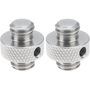 ECSiNG 2Pcs 3/8" Male to Male Threaded Tripod Screw Adapter Stainless Steel Suitable for Carp Camping Light Tripod in Saudi Arabia