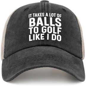 IT Takes A LOT of Balls to Golf Like I DO Hat Trucker Hat Men Vintage Mesh Baseball Cap for Summer in Kuwait