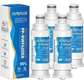 PUREPLUS DA97-17376B Refrigerator Water Filter Replacement for Samsung HAF-QIN, HAF-QIN/EXP, DA97-08006C, RF23M8070SG, RF23M8070SR, RF23M8090SG, RF23M8090SR, RF23M8570SR, RF23M8590SG, 4Pack in Kuwait