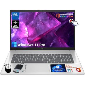 HP 17 Laptop Touchscreen Business Computer - Core 7 150U, Office Lifetime, 17.3" HD+ Display, Backlit Keyboard, Copilot, Long Battery Life, Windows 11 Pro, 32 GB RAM, 1 TB SSD in Kuwait
