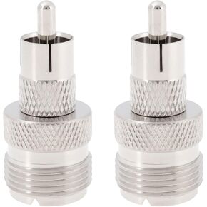 2pcs UHF SO239 أنثى إلى RCA ذكر موصل كابل Coax Coaxial محول متوافق مع أجهزة الراديو Heathkit Ham in Kuwait