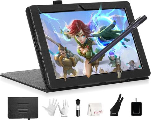 Frunsi Drawing Tablet, Standalone Drawing Tablets with Screen, No Computer Needed, Octa-core CPU, 10 inch FHD Display, Android 12, 4GB/64GB, SD Card Slot, Portable Drawing Tablets for Digital Artwork in Saudi Arabia