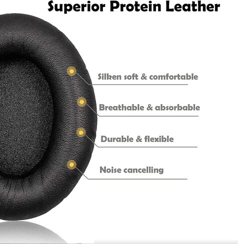 Replacement Earpads Compatible for Bose QuietComfort QC2,QuietComfort 15 QC15,QuietComfort QC25,QuietComfort QC35,Bose AE2,AE2i,AE2w,SoundTrue, SoundLink (Around-Ear) Headphone (Black) in Kuwait