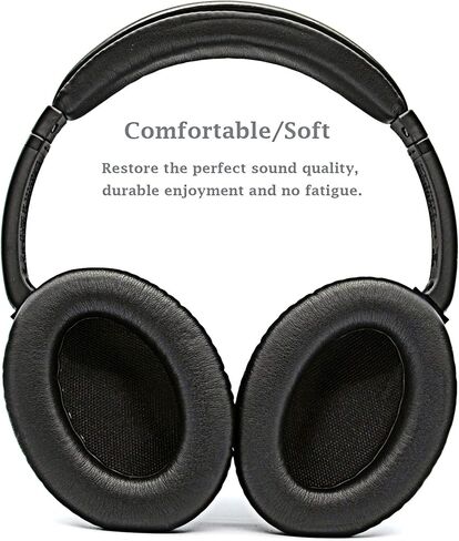 Replacement Earpads Compatible for Bose QuietComfort QC2,QuietComfort 15 QC15,QuietComfort QC25,QuietComfort QC35,Bose AE2,AE2i,AE2w,SoundTrue, SoundLink (Around-Ear) Headphone (Black) in Kuwait