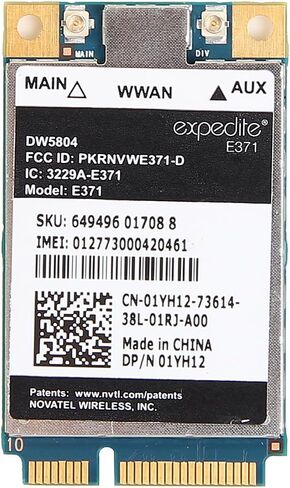 Dell Wireless DW5804/E371 4G (LTE-3G) PCI-e wwan ل Dell DP/N 01YH12 ليس لـ IBM/Lenovo/ThinkPad و HP in Saudi Arabia