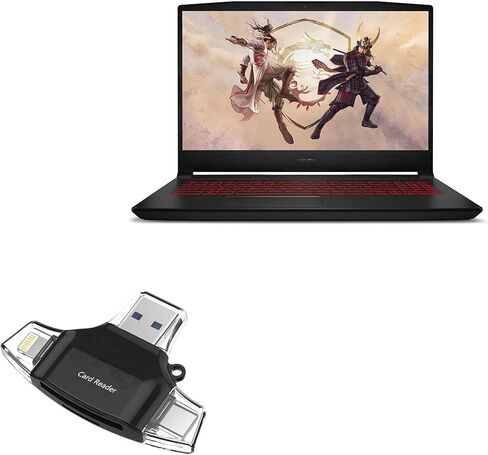 BoxWave Smart Gadget Compatible with MSI Katana GF66 (15.6 in) - AllReader SD Card Reader, microSD Card Reader SD Compact USB - Jet Black in Saudi Arabia