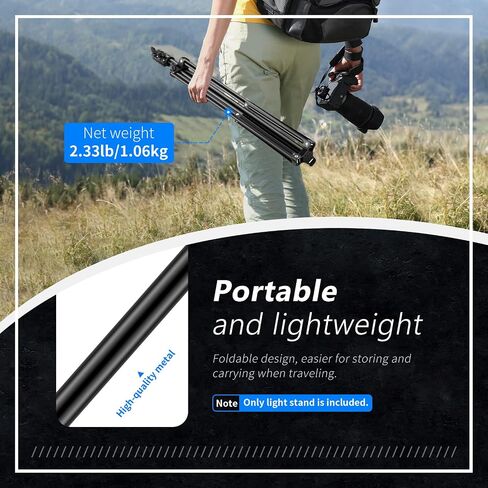 Neewer Photography Light Stand, 3-6.6ft/92-200cm Adjustable Sturdy Tripod Stand for Reflectors, Softboxes, Lights, Umbrellas, Load Capacity: 17.6lb/8kg in Saudi Arabia