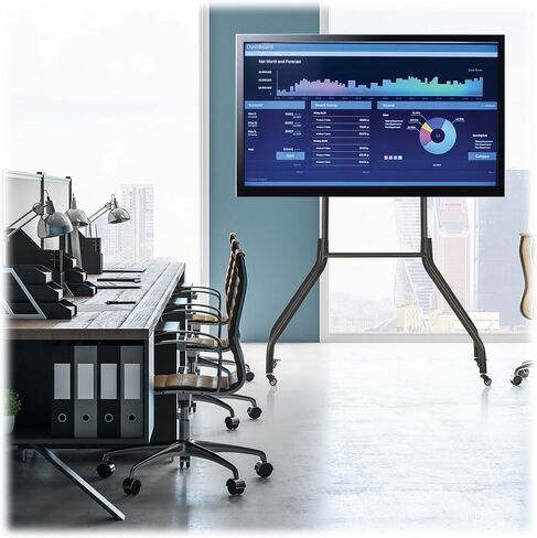 TRIPP LITE Mobile Rolling TV CART لعرض تلفزيوني من 55 "إلى 85" ، وأرجل واسعة من أجل الاستقرار الإضافي ، وقفل العجلات ، وارتفاع القابل للتعديل 71 "إلى 81" ، إطار معدني متين ، وضمان 5 سنوات (DMC5585WL) in Kuwait