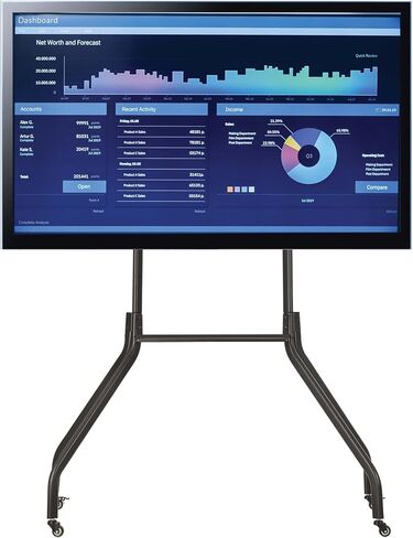 TRIPP LITE Mobile Rolling TV CART لعرض تلفزيوني من 55 "إلى 85" ، وأرجل واسعة من أجل الاستقرار الإضافي ، وقفل العجلات ، وارتفاع القابل للتعديل 71 "إلى 81" ، إطار معدني متين ، وضمان 5 سنوات (DMC5585WL) in Kuwait