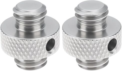 ECSING 2PCS 3/8 "من الذكور إلى ذكور ترايبود برغي محول الصلب غير القابل للصدأ مناسبة لترايش تخييم خفيفة الكارب in Saudi Arabia