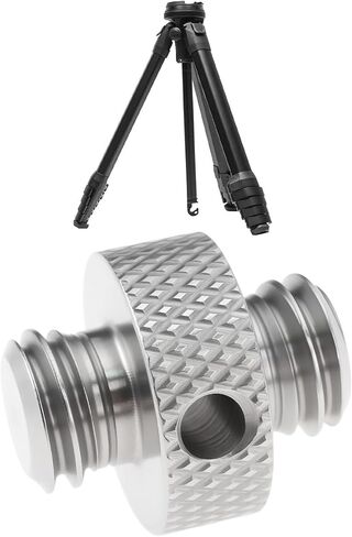 ECSING 2PCS 3/8 "من الذكور إلى ذكور ترايبود برغي محول الصلب غير القابل للصدأ مناسبة لترايش تخييم خفيفة الكارب in Saudi Arabia