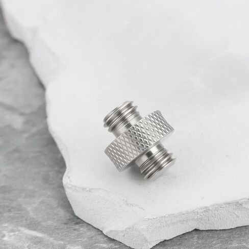ECSING 2PCS 3/8 "من الذكور إلى ذكور ترايبود برغي محول الصلب غير القابل للصدأ مناسبة لترايش تخييم خفيفة الكارب in Saudi Arabia