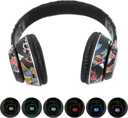 ASHATA L750 Bluetooth Headset, RGB Lamp Gaming Headphone, Support Memory Card Linein Mode Headset with Microphone for PC Laptop in Saudi Arabia