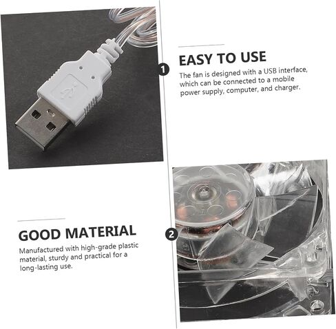 Transparent Acrylic Pet Cooling Fan USB Portable Small Cage Fan for Hamsters and Small Animals Summer Cooling for Crates and Kennels in Saudi Arabia