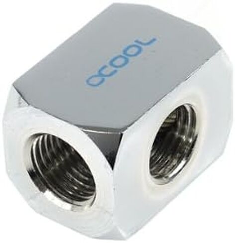 Alphacool 17029 HF Connection Terminal Tee T -Piece Round ، G1/4 - تجهيزات تبريد الماء الكروم in Saudi Arabia