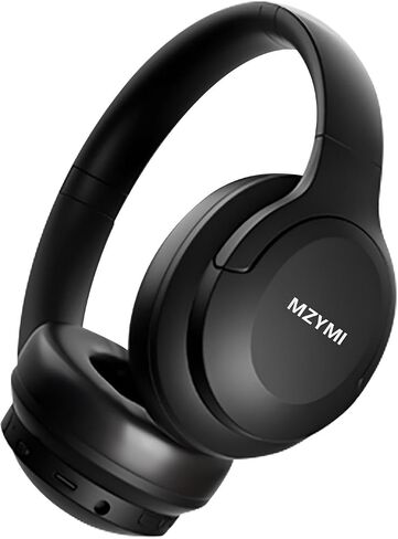 Mzymi Wireless Over Ear Bluetooth Headons ، 100H وقت تشغيل سماعات رأس النشط النشط للضوضاء ، سماعة رأس بلوتوث قابلة للطي محمولة مع ميكروفون للعمل ، صالة الألعاب الرياضية ، السفر ، اللعبة in Saudi Arabia