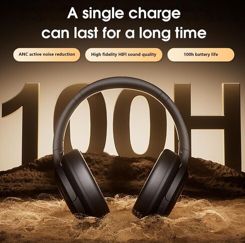 Mzymi Wireless Over Ear Bluetooth Headons ، 100H وقت تشغيل سماعات رأس النشط النشط للضوضاء ، سماعة رأس بلوتوث قابلة للطي محمولة مع ميكروفون للعمل ، صالة الألعاب الرياضية ، السفر ، اللعبة in Saudi Arabia
