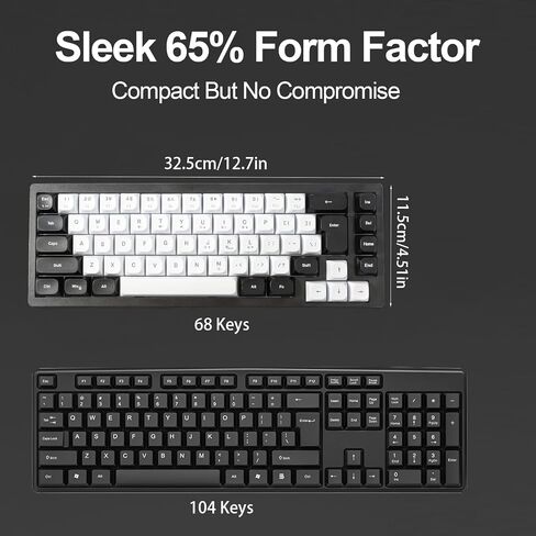 Wired RGB Gaming Membrance Keyboard. 65 Percent Mini Creamy LED Computer Keyboard .Small Ergonomic Clicky Teclado with ABS Backlit Unreplaceable Keycaps. for PC Laptop MAC Gamer. (Gray) in Saudi Arabia