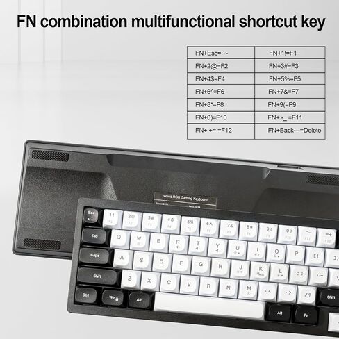 Wired RGB Gaming Membrance Keyboard. 65 Percent Mini Creamy LED Computer Keyboard .Small Ergonomic Clicky Teclado with ABS Backlit Unreplaceable Keycaps. for PC Laptop MAC Gamer. (Gray) in Saudi Arabia