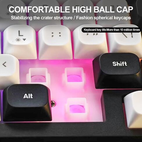 Wired RGB Gaming Membrance Keyboard. 65 Percent Mini Creamy LED Computer Keyboard .Small Ergonomic Clicky Teclado with ABS Backlit Unreplaceable Keycaps. for PC Laptop MAC Gamer. (Gray) in Saudi Arabia