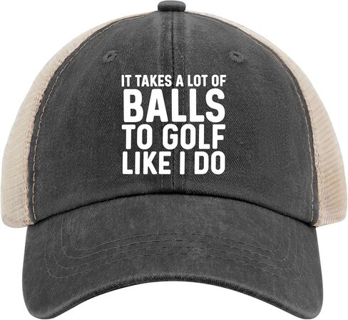 IT Takes A LOT of Balls to Golf Like I DO Hat Trucker Hat Men Vintage Mesh Baseball Cap for Summer in Kuwait