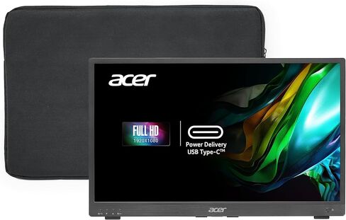 Acer PM181Q 17.3 "FHD IPS Monitor Portable Monitor Ultra Slim Design USB-C Mini HDMI & Audio Out Out Out Out Out Out Out Out Out Out Out Out Out Outpluds الكمبيوتر المحمول/ماك مكبرات صوت مدمجة (متجددة) in Kuwait
