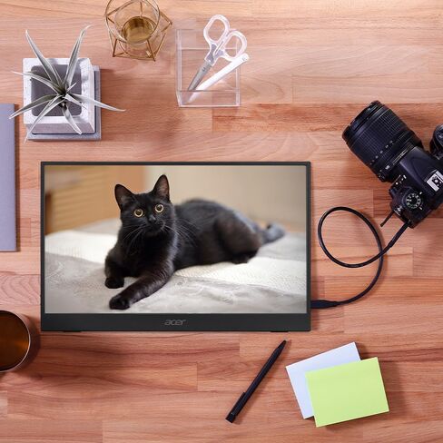 Acer PM181Q 17.3 "FHD IPS Monitor Portable Monitor Ultra Slim Design USB-C Mini HDMI & Audio Out Out Out Out Out Out Out Out Out Out Out Out Out Outpluds الكمبيوتر المحمول/ماك مكبرات صوت مدمجة (متجددة) in Kuwait