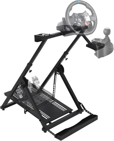 قابلة للطي من نوع L -type Sim Racing Wheel Stand - قاعدة فولاذية كربونية لعجلات التوجيه والدواسات ، تصميم تخزين مضغوط in Saudi Arabia