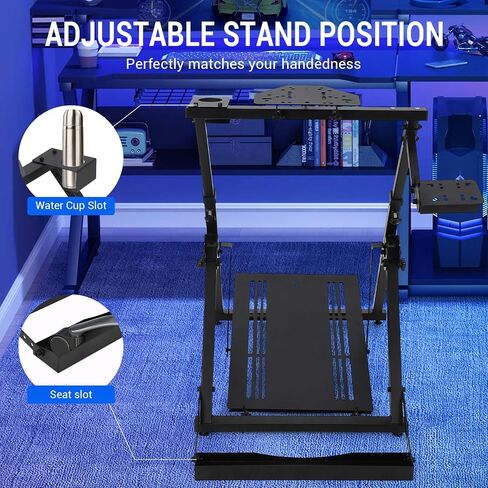 قابلة للطي من نوع L -type Sim Racing Wheel Stand - قاعدة فولاذية كربونية لعجلات التوجيه والدواسات ، تصميم تخزين مضغوط in Saudi Arabia