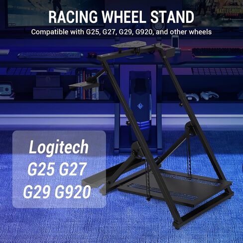 قابلة للطي من نوع L -type Sim Racing Wheel Stand - قاعدة فولاذية كربونية لعجلات التوجيه والدواسات ، تصميم تخزين مضغوط in Saudi Arabia