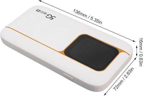 Yunir 5G Mobile Hotspot,Portable WiFi Hotspot for Travel,High Speed Pocket Hotspot Device with Speed Up to 2.77Gbps,2.01 Inch Touch Screen,7100mAh Battery,16 Connected Devices with in Saudi Arabia