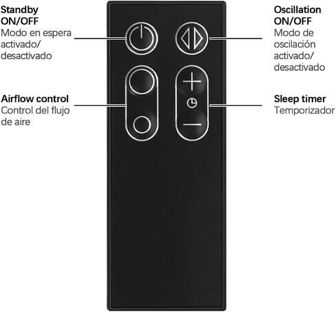 جهاز تحكم عن بعد بديل 969897-02 969897-03 مع مغناطيس لدايسون بيور هوت اند كول HP04 (سخان ومنقي هواء ومروحة) من كيه جيه دي اي اس ار بي ان in Kuwait