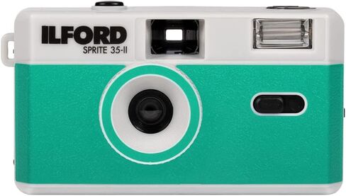 Ilford Sprite 35-II Reusable/Reloadable 35mm Analog Film Camera (Silver and Teal) in Saudi Arabia