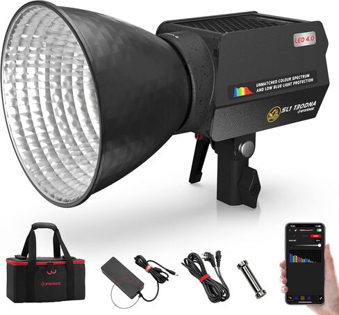 Ifootage LED Video Light Light Continuous Lighting - 130 واط ضوء النهار ضوء مستمر مع CRI 98 ، TLCI 99 ، دقة محمولة وخفيفة الوزن وعالية اللون للمصورين ، الاستوديوهات ، SL1 130DNA in Saudi Arabia