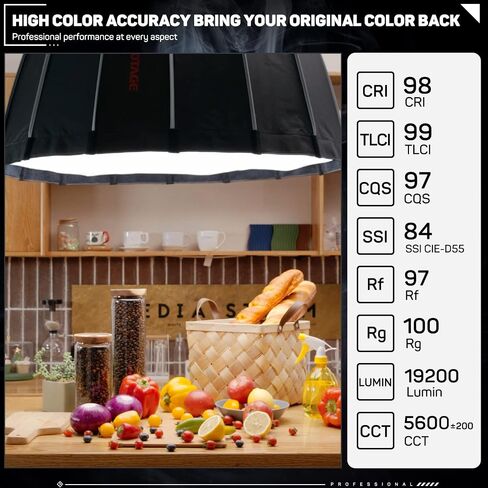 Ifootage LED Video Light Light Continuous Lighting - 130 واط ضوء النهار ضوء مستمر مع CRI 98 ، TLCI 99 ، دقة محمولة وخفيفة الوزن وعالية اللون للمصورين ، الاستوديوهات ، SL1 130DNA in Saudi Arabia