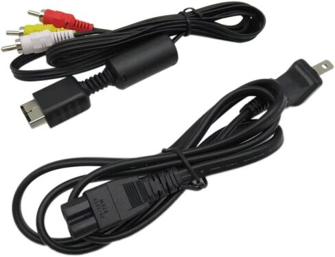 usonline911 AC CORM CORM + AV Cable لـ Sony PlayStation PS1 ، PS2 ، PS3 Power Power Cable و AV Cable in Saudi Arabia