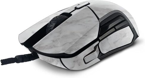 MightySkins Skin Compatible with SteelSeries Rival 5 Gaming Mouse - Frost Marble | Protective, Durable, and Unique Vinyl Decal wrap Cover | Easy to Apply, Remove, and Change Styles | Made in The USA in Saudi Arabia