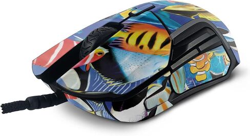 MightySkins Skin Compatible with SteelSeries Rival 5 Gaming Mouse - Tropical Fish | Protective, Durable, and Unique Vinyl Decal wrap Cover | Easy to Apply, Remove, and Change Styles | Made in The USA in Saudi Arabia